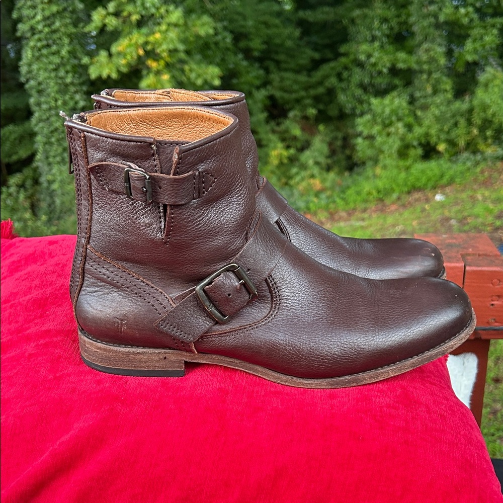 Frye Brown Leather Women's Winter Boots - Picture 5 of 9